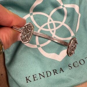 Kendra Scott silver cuff with platinum drusy